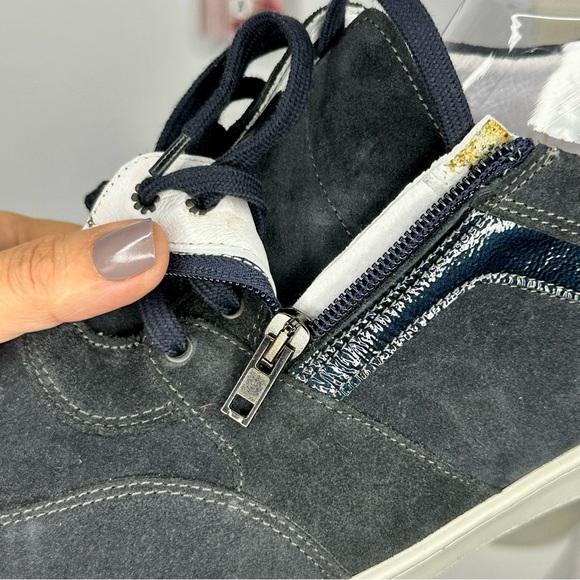 NWT David Tate Traveler Women's Zipper Sneakers Navy Blue Suede Size 13 - Picture 6 of 15